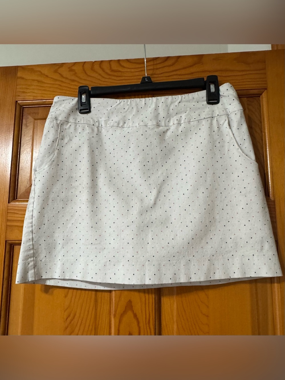 Zac & Rachel White Mini Skort with Polka Dots